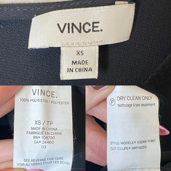 VINCE Laser Bonded Tank Top in Black Size XS - Picture 5 of 5